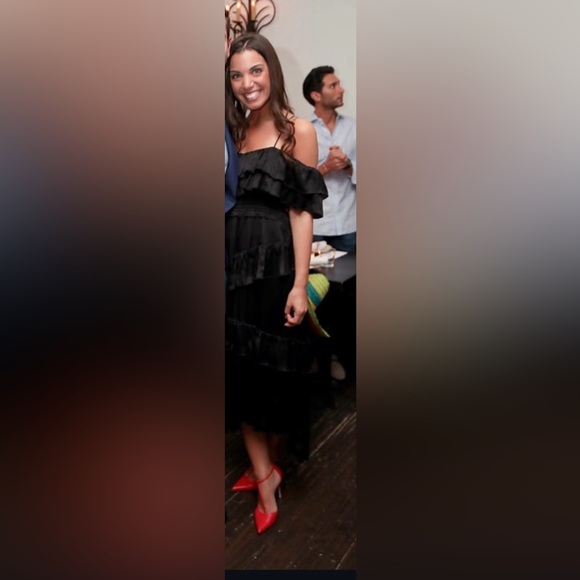 Ulla Johnson Silk Black Ruffled Dress - Picture 3 of 7